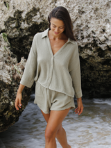 Echo Mini Shirt - Khaki Green - Sumiye Co