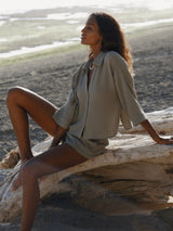 Echo Mini Shirt - Khaki Green - Sumiye Co