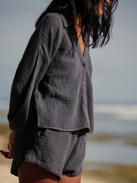 Echo Mini Shirt - Navy - Sumiye Co