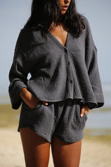Echo Mini Shirt - Navy - Sumiye Co