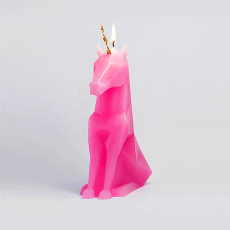 Unicorn Candle - Hot Pink Einar PyroPet - Sumiye Co