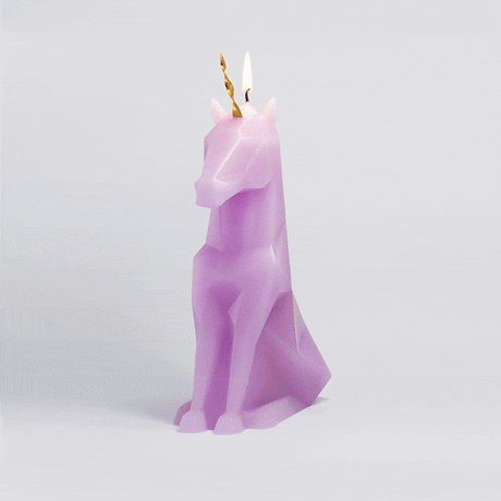 Unicorn Candle - Lilac Einar PyroPet - Sumiye Co