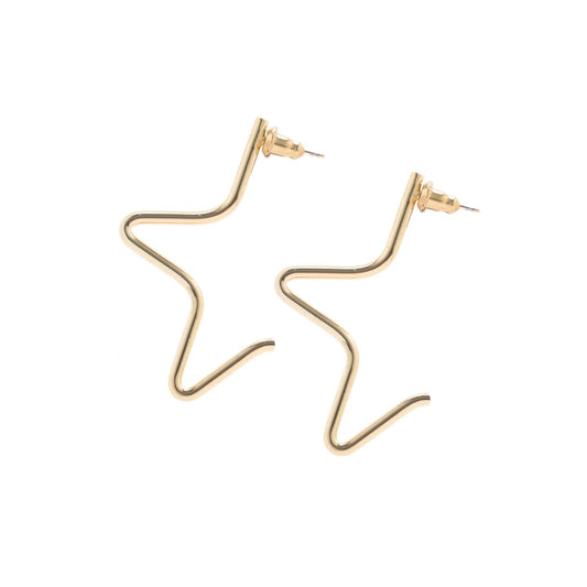Medium 1/2 Star Earrings