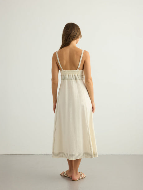 Eva Maxi Dress - Natural - Sumiye Co
