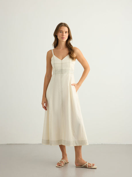 Eva Maxi Dress - Natural - Sumiye Co
