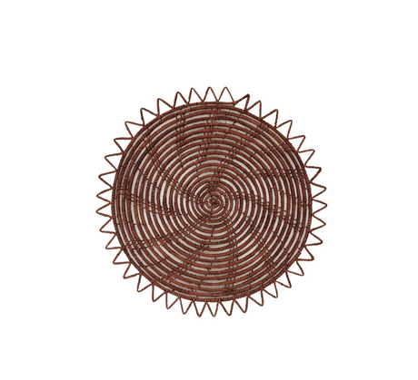 Surya Woven Palm Fiber Placemat - Brown (Set of 2) - Sumiye Co