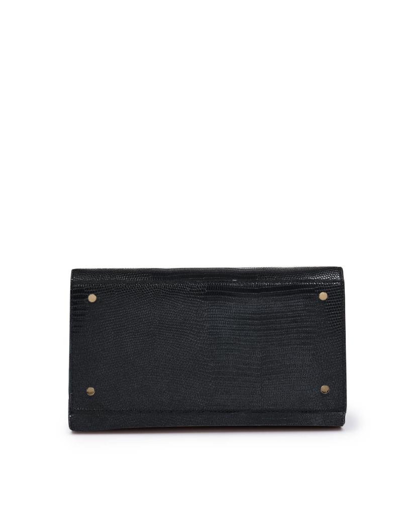 The Large Luncher  - Black Lizard | Designer Lunch Bags & Totes - Sumiye Co