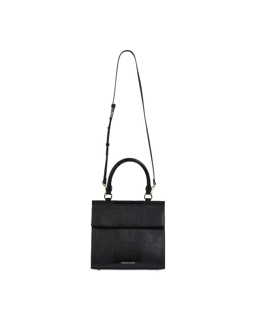 The Luncher - Black Lizard | Designer Lunch Bags & Totes - Sumiye Co