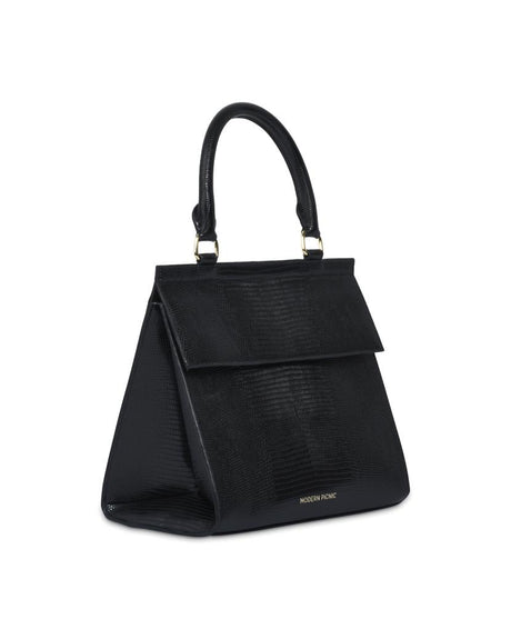 The Luncher - Black Lizard | Designer Lunch Bags & Totes - Sumiye Co