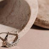 Filigree Earrings, Hoop Earrings, Silver 925 Earrings