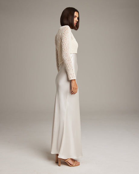 Flammé Loose Knit Cropped Sweater - Sumiye Co