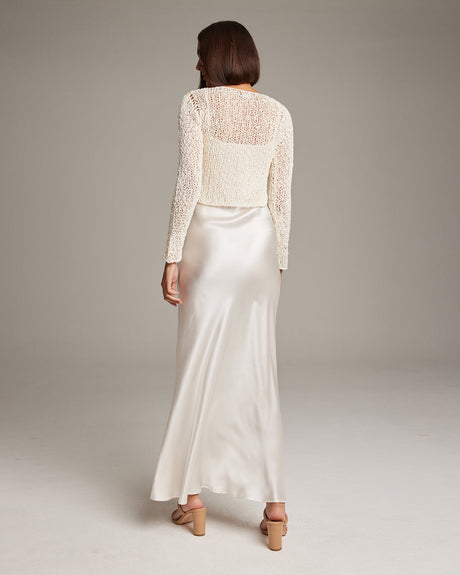 Flammé Loose Knit Cropped Sweater - Sumiye Co