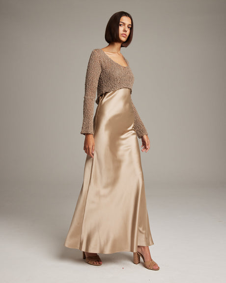 Flammé Loose Knit Cropped Sweater - Sumiye Co