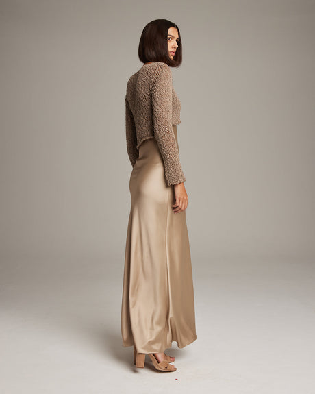 Flammé Loose Knit Cropped Sweater - Sumiye Co