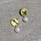 Freshwater Pearl Disc Earrings-1