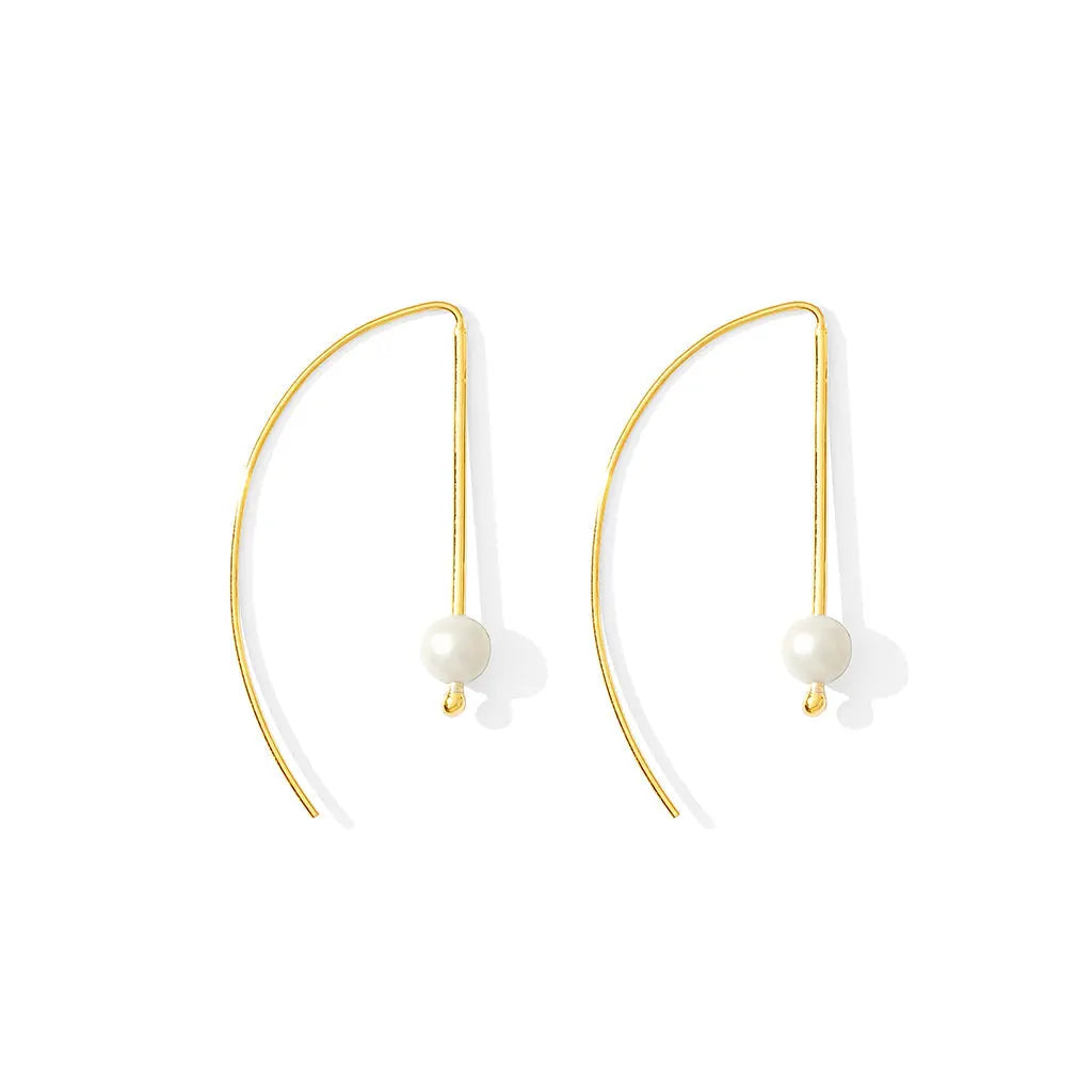 Freshwater Pearl Hook Earrings-0
