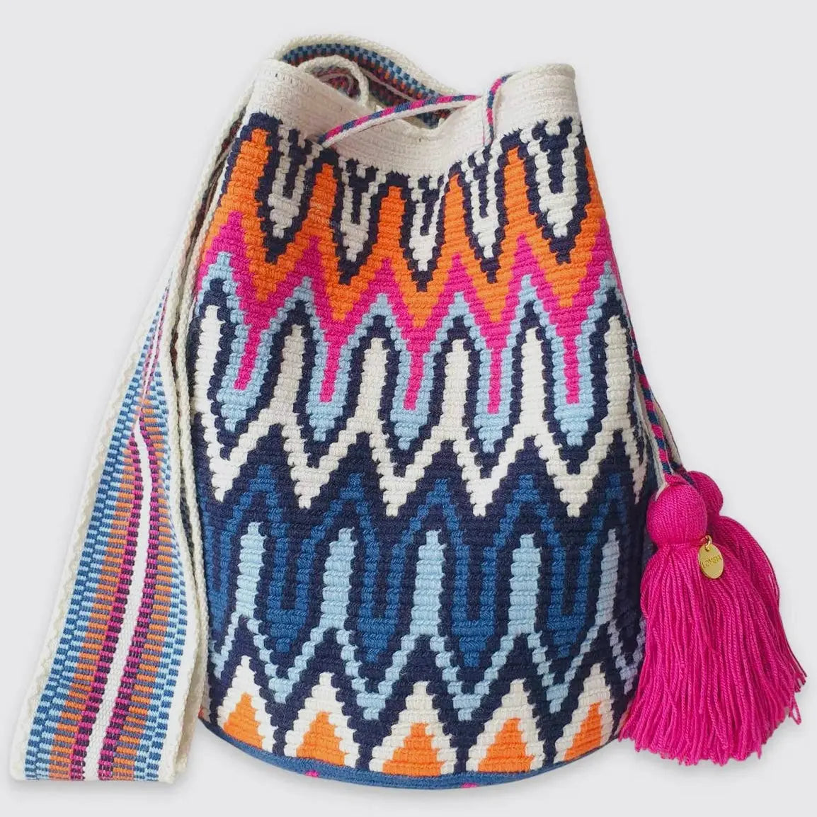 Fuego Wayuu Crochet Crossbody | Bucket Bag Lombia + Co.