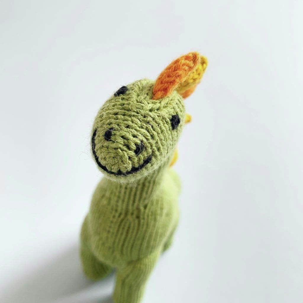 Knit Baby Rattles Brachiosaurus