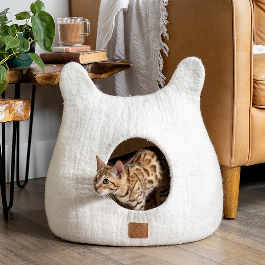 Whimsical Cat Ear Cave Bed - Snow White