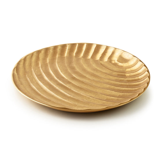 Savanna Gold Decorative Round Tray 16"