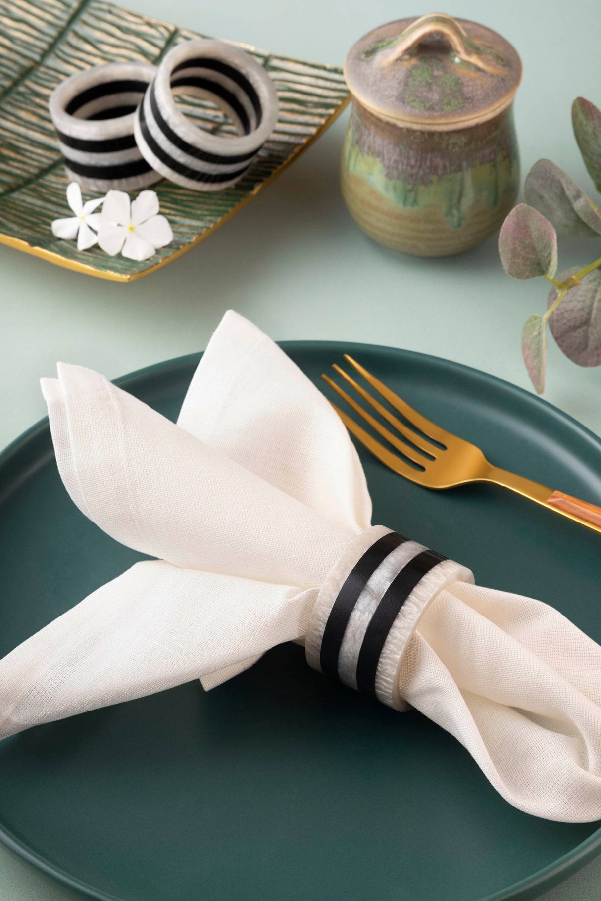 Panama Napkin Rings, Set of 6 - Sumiye Co