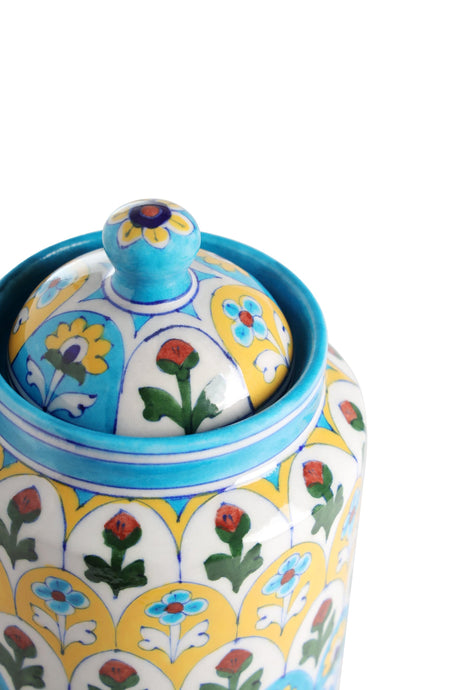Tilwara Ceramic Decorative Kitchen Canister 9" x 5" - Sumiye Co