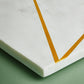 Badajoz Marble Cheese Board 18" x 10" (White & Gold)