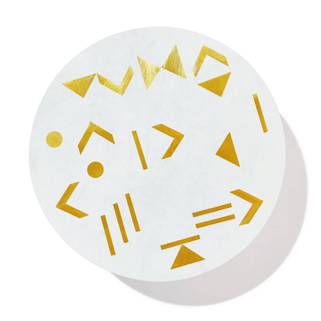 Olympia Marble Cake Stand, 12" ( White & Gold ) - Sumiye Co