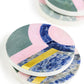 Retro Provence Marble Coasters, Set of 4