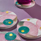 Retro Brilliance Marble Coasters, Set of 4