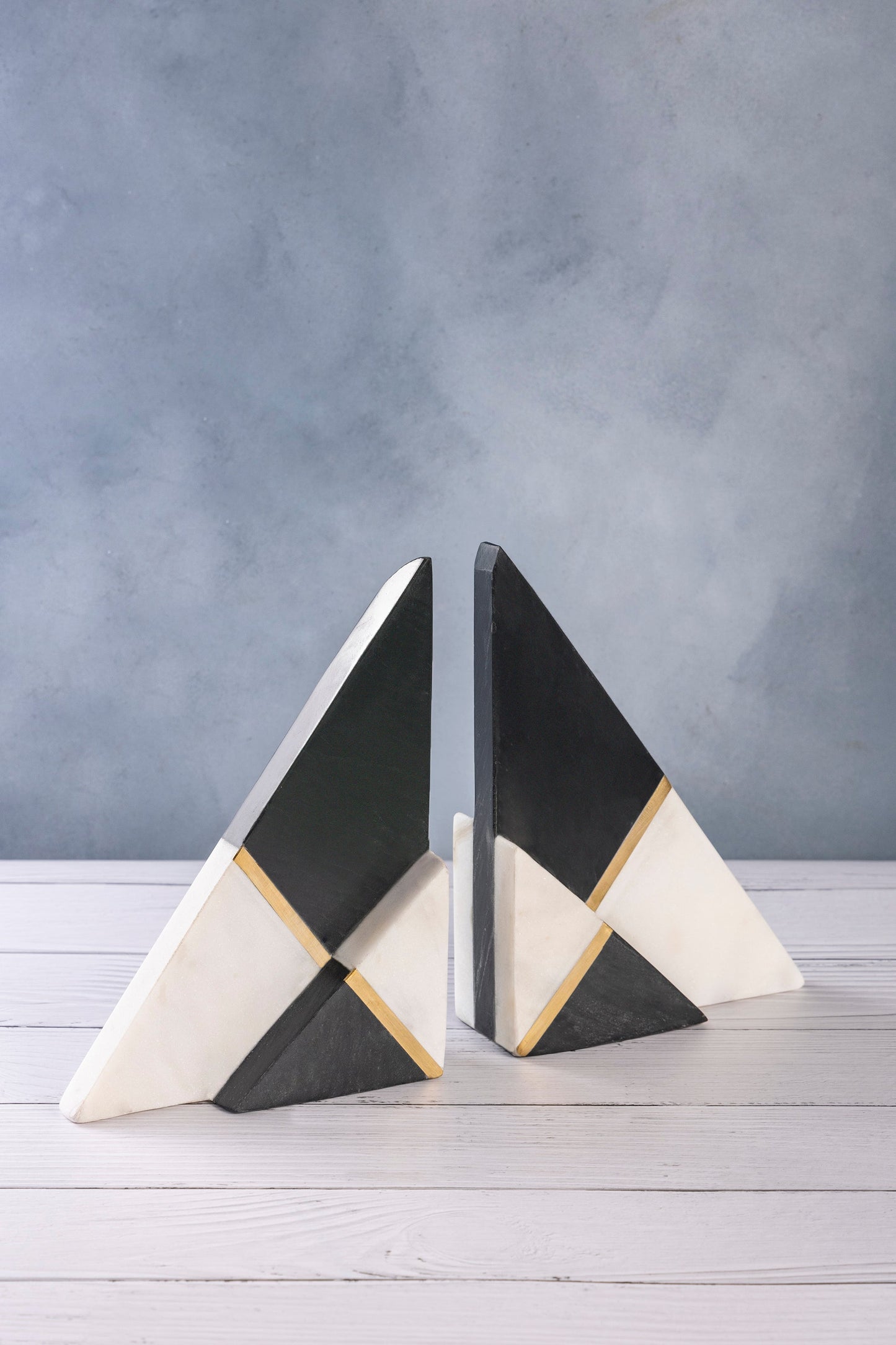 Kaavin Marble Bookends, Set of 2 (6" x 2.75" x 2.5" )