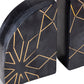 Enchant Black Marble Bookends, Set of 2 (8" x 6" x 2")