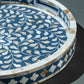 Mother of Pearl Decorative Tray - Blue, 18"