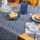 Sultana Table Runner, Placemats & Napkins Set (Blue & White)