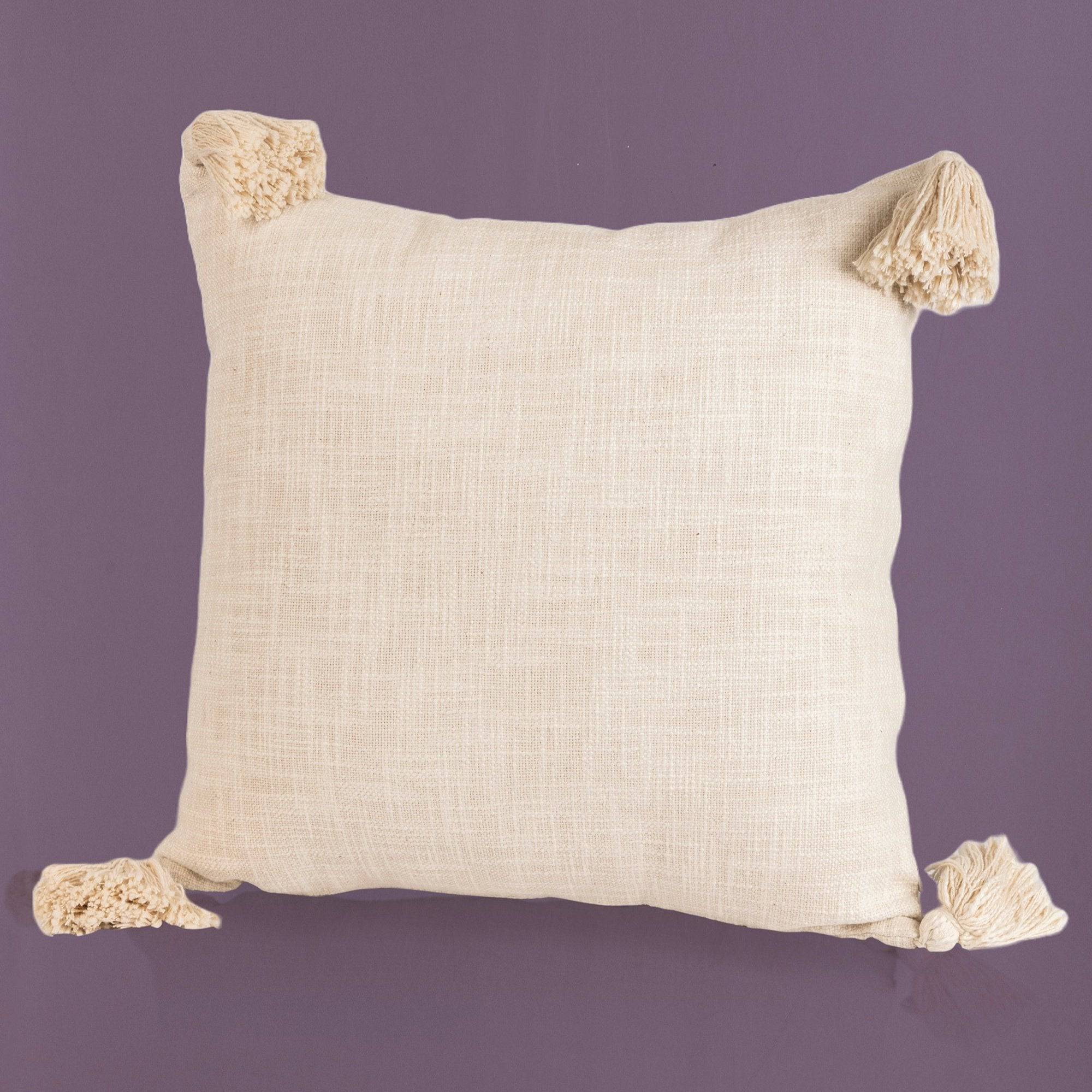 Etawah Throw Pillow 18" x 18" - Ivory - Sumiye Co