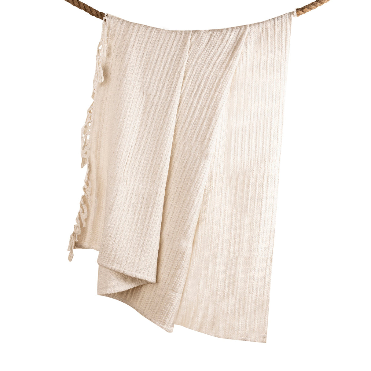 Dorset Throw Blanket 50"W x 60"L - Ivory - Sumiye Co