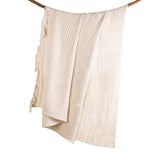 Dorset Throw Blanket 50"W x 60"L - Ivory - Sumiye Co