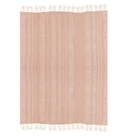 Fateh Throw Blanket 50"W x 60"L - Peach - Sumiye Co