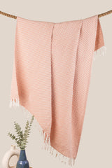Eros Throw Blanket 50"W x 60"L - Mustard, Apricot Or Avocado - Sumiye Co