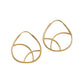 Geometric Gold Hoop Earrings-0
