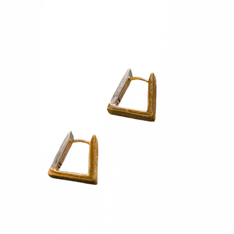 Geometric Hoop Earrings, Triangle Earrings, 925 Silver Earrings by Phoebe`s - Sumiye Co