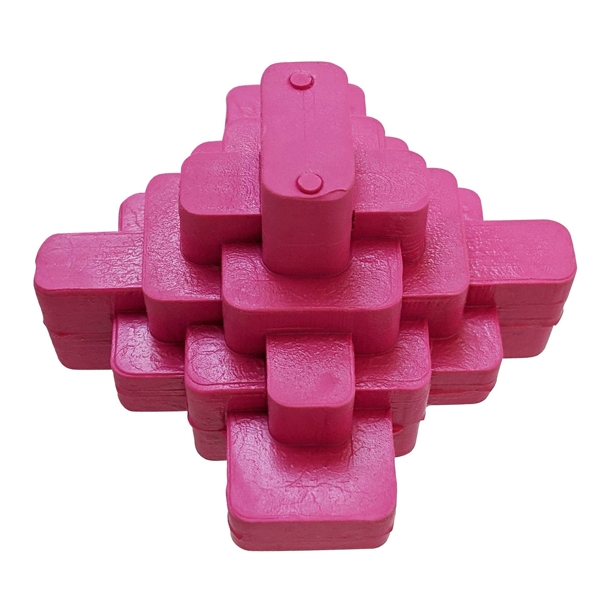 Geometric TPR Dog Chew Toy - Pink-1