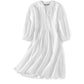Girl's Cotton Kaftan Dress - White-0