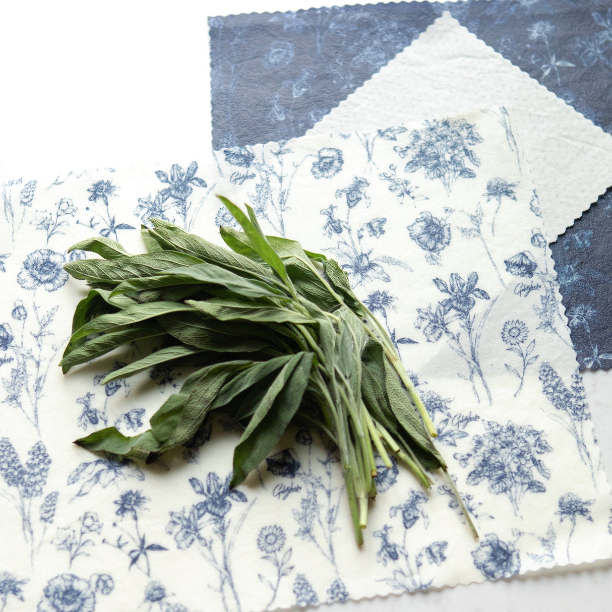 Beeswax Food Wraps: Vintage Botany Set of 3 - Sumiye Co