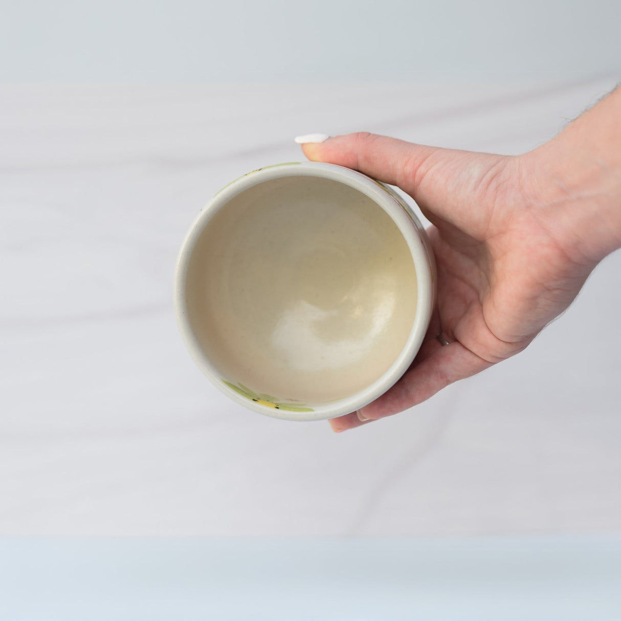 Green Flowers Ceramic Matcha Bowl, Bamboo Matcha Whisk, Whisk Holder & Organic Japanese Matcha Set