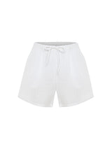 Kaya Drawstring Shorts - White - Sumiye Co