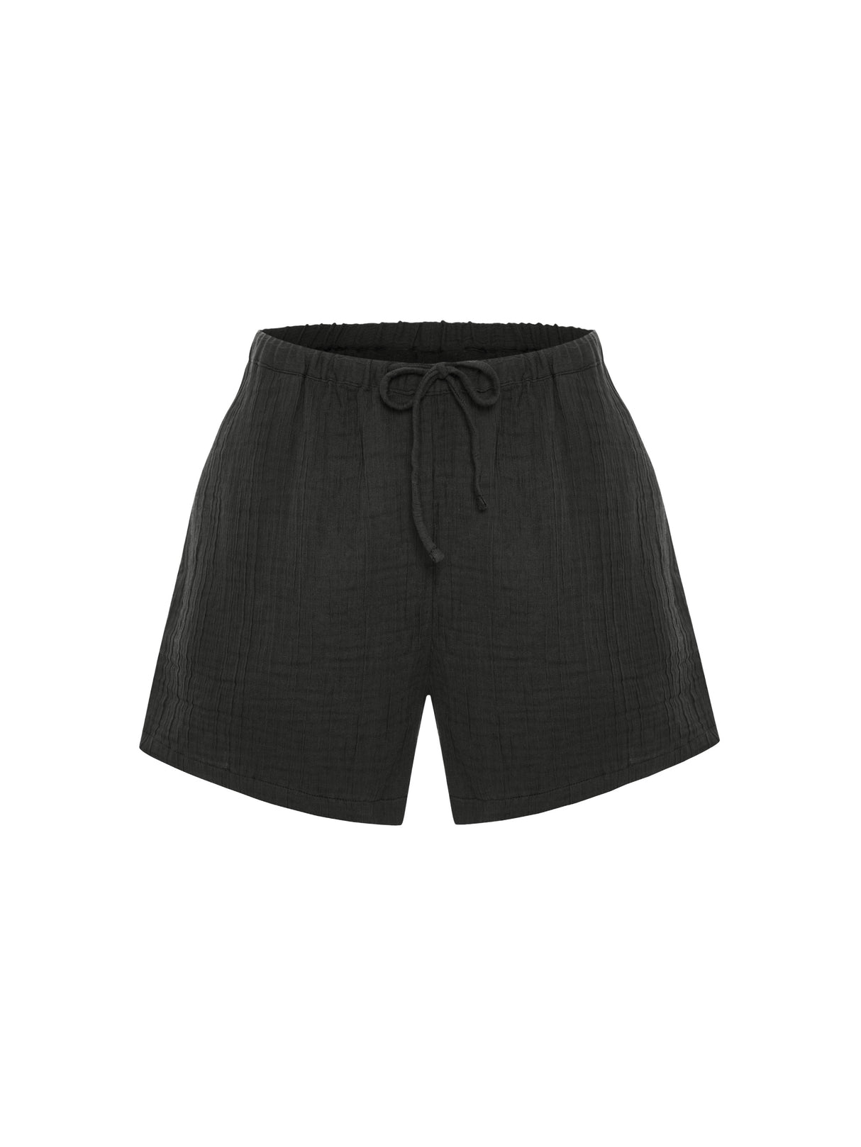 Kaya Drawstring Shorts - Charcoal - Sumiye Co