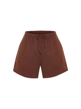 Kaya Drawstring Shorts - Terracotta - Sumiye Co