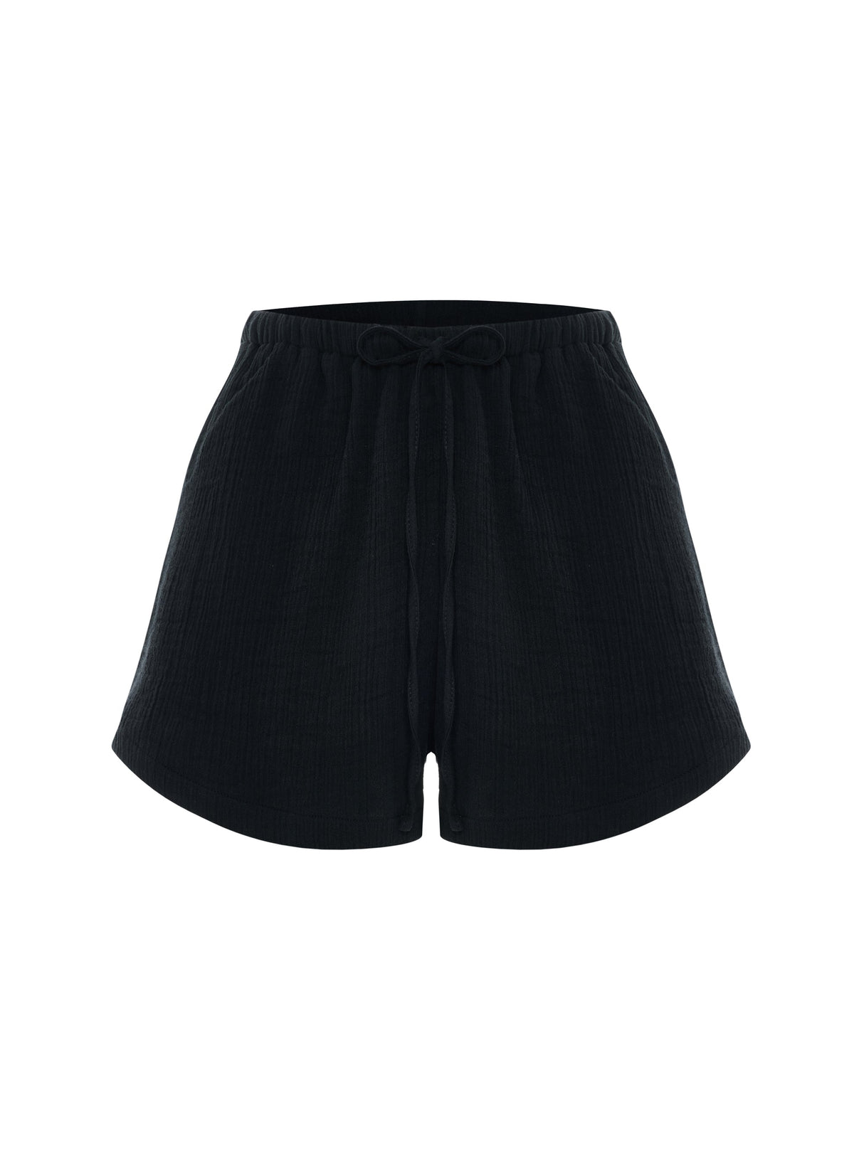 Aura Drawstring Shorts - Black - Sumiye Co