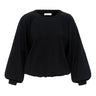 HALEY Bamboo Fleece Sweaters, in Black - Sumiye Co